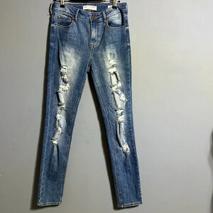 Bullhead distressed high-rise skinny jeans size 7 (28 waist)